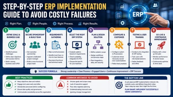 Step-by-Step ERP Implementation Guide to Avoid Costly Failures